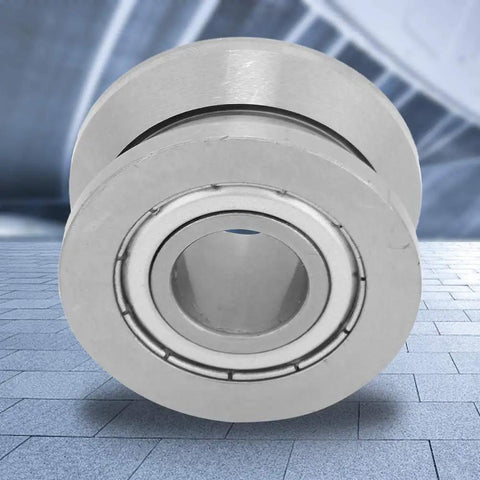 Premium V Groove Track Roller Guide Featuring Sealed Ball Bearing And Precision LV202 41ZZ Design For Industrial Equipment, front view.