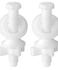 Toilet Seat Screws Replacement White Plastic Bolts And Nuts For Top Mount Toilet Seat Hinges Two Pack No Tools Needed Easy Install