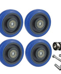 4 Pack Heavy Duty Furniture Casters Swivel Wheels For Industrial Equipment And Carts Rubber Roller Casters with hardware