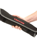 Eight Piece 45 Degree Offset Box End Wrench Set With Roll Up Case For Tight Spots From 1/4 In To 1-1/4 In held in hand