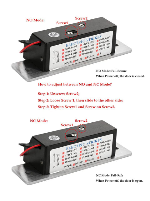 Heavy-Duty 12V DC Electric Door Strike Lock For Access Control With Fail-Safe Or Fail-Secure, ANSI Standard, wiring view