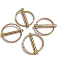 Heavy Duty Lynch Pin Set For Trailers And Mowers, 10 Piece 1/4 And M6 Hitch Pin Kit, zinc plated steel with self-locking ring