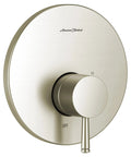 Serin Shower Trim Kit With Cartridge In Polished Chrome For A Modern Bathroom Upgrade with sleek round handle.