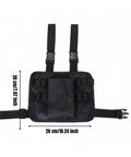 Heavy Duty Thigh Tool Pouch With Quick Release Buckles And Adjustable Waist Strap Holster For Electricians Technicians, black fabric, 26x20 cm.