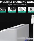4 Port Remote Controller Charger Station For Gaming Consoles, USB Powered Dock, illustrating multiple charging options