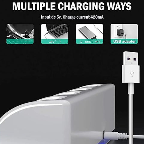 4 Port Remote Controller Charger Station For Gaming Consoles, USB Powered Dock, illustrating multiple charging options