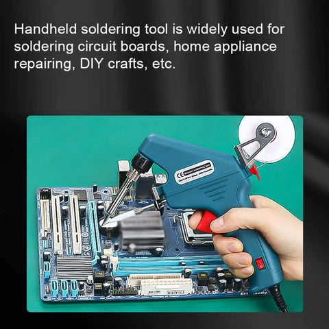 60W Handheld Soldering Iron With Automatic Tin Feeding Soldering Gun For DIY Electronics And Home Repair Fast Heating Ceramic Core