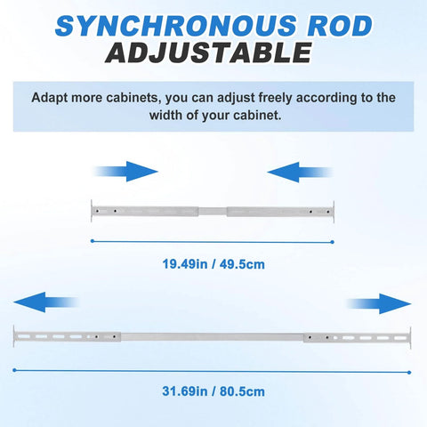 Hydraulic Lift Cabinet Door Hinge With Vertical Up Motion adjustable bar showing 19.49 to 31.69 inch extension, YJINGRUI