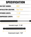 Specifications for Dodge Challenger 2008 To 2018 Rear Trunk Lift Support Shocks Gas Spring Struts 6657 2 Pack