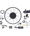 Upgrade Your Ride With A Dope 48V 1000W Rear Hub Motor Electric Bike Conversion Kit For 28 29 Inch Wheels components laid out