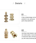 Detail view of 20 Sets Table Leaf Dowel Pins And Bolt Sleeve Connectors For Furniture Alignment 8x10x30mm Metal Dowels Kit