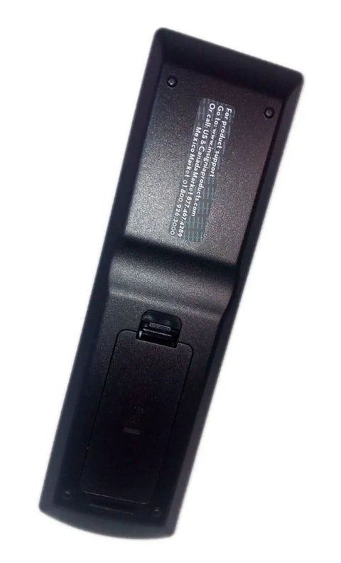 Back view of Universal Replacement Remote For Most TVs With Plug And Play Setup No Programming Required showing battery compartment