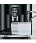Top Shelf Heavy Duty Fully Automatic Coffee Maker With Real Bean To Cup Fresh Grind And Sleek Interface For Smooth Effortless Home Barista Brewing Action with water container.