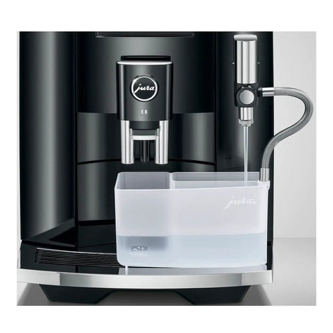 Top Shelf Heavy Duty Fully Automatic Coffee Maker With Real Bean To Cup Fresh Grind And Sleek Interface For Smooth Effortless Home Barista Brewing Action with water container.