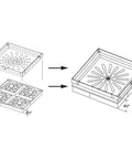 Diagram showing assembly of Durastall Extended Base Kit White Elevates Shower Base 2.75 Inches For Durastall 80 And 140.