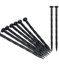 Rugged Plastic Landscape Anchoring Spikes Kit, 150 Count, 8 Inch Nylon Spiral Stakes for Lawn, Tents, and Garden Use