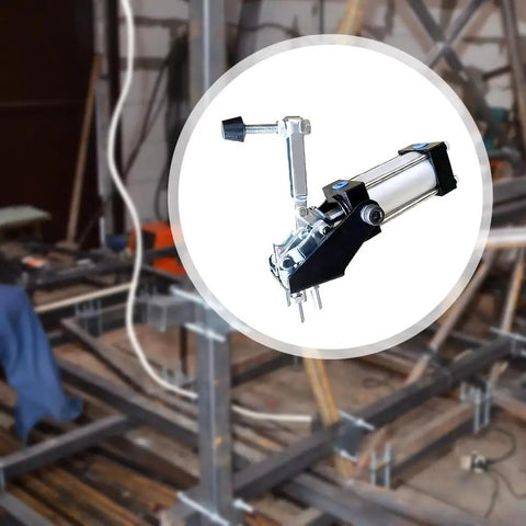 Heavy Duty 200Lb Pneumatic Hold Down Clamp Fixture For Woodworking, Welding And CNC Projects With 91kg Clamping Force, Quick Air Clamp For Fast Setup, Precise And Reliable Workpiece Holding on metal fixture