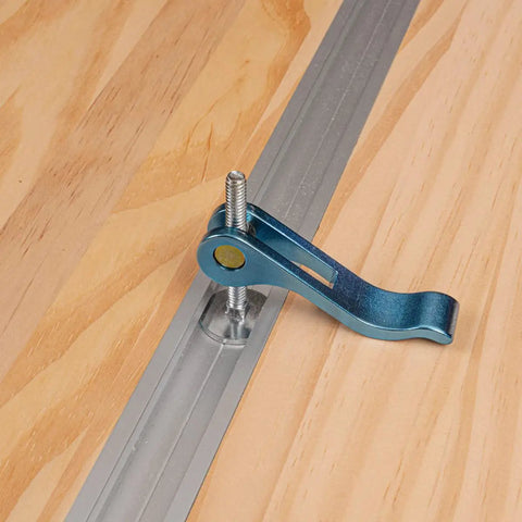 Beefy One Quarter Twenty Miter T Slot Bolt for table saw, 2-inch, installed in 3/4 x 3/8 slot, great for fixturing jig setups