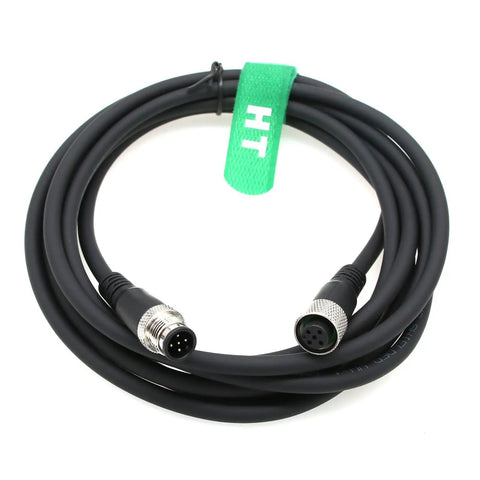M12 A Coded Actuator Sensor Shielded Cable 5 Pin Male To 5 Pin Female For Industrial Controls 2m length with PVC jacket