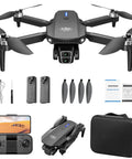 Foldable Mini RC Drone With HD Camera for Beginners and Pros, under 250g Quadcopter with accessories, remote, case, and instructions.