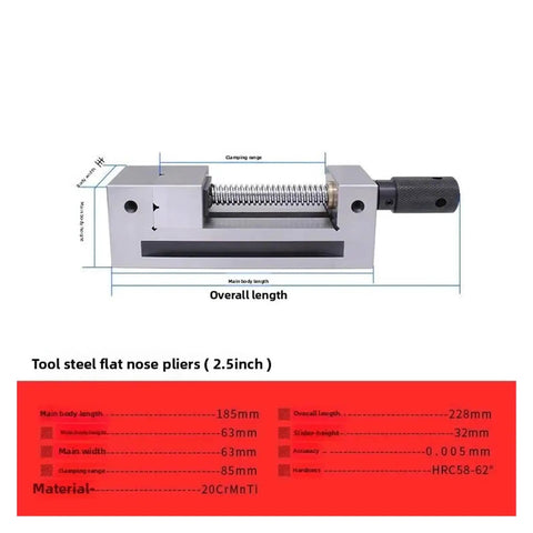 Shop Ready Flat Right Angle Vise With Integrated Clamping Slots dimensions and material details image