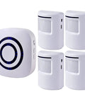 Wireless Motion Sensor Alarm System For Home Or Biz All In One Driveway Alert Kit With 4 Sensors And 1 Receiver