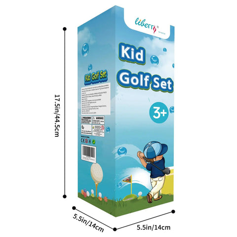 Toddler Golf Club Set With Pull Cart For Little Pros Ages One To Five Includes Super Lightweight Gear And Soft Ball for kids golf set box.