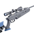 TG-1 Break Barrel Nitro Piston Air Rifle 177 Caliber With 4x32 Scope Adjustable Stock Black And Blue
