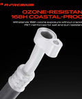 Top Tier AC Suction And Discharge Line Hose Assembly For Chevy Traverse GMC Acadia Buick Enclave, showing ozone-resistant material and connector.