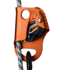 CE Safety Certified Chest Ascender For Rock Climbing And Rappelling, 100 Kg Load, 8 To 13 Mm Rope, Orange, Ideal For Arborists, Rescue, Caving, Mountaineering, Upgraded SUS431 Cam