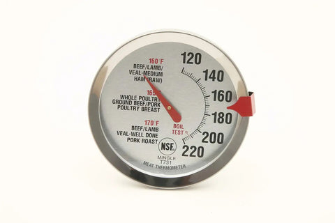Go To All Purpose Meat Thermometer For Oven And Bbq With Large Two Point Five Inch Dial Stainless Steel Stem And Housing