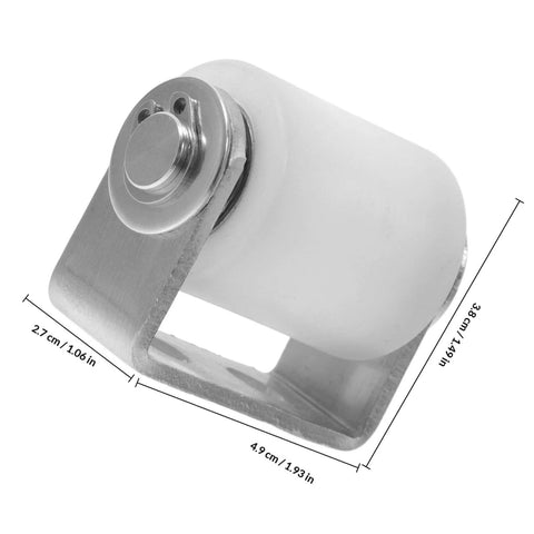 Heavy Duty Stainless Steel Sliding Gate Roller With Nylon Bearing Wheel And Mounting Bracket For Smooth Effortless Sliding Doors On Track Rails 30x35mm Gate Guide Roller For Gate Hardware shown in close-up view