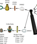 Diagram showing TIG Alumina Nozzle Ceramic Cups 13N09 Five Sixteenth Inch Orifice Fit for PTA SR DB WP 9 17 18 20 25 26