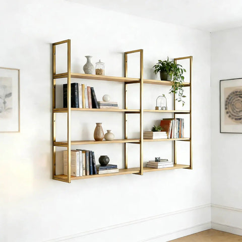 Heavy Duty Floating Shelf Brackets Wall Mounted Wrought Iron Shelf Supports Built Like A Tank Dead Simple Install on stylish wall shelves.