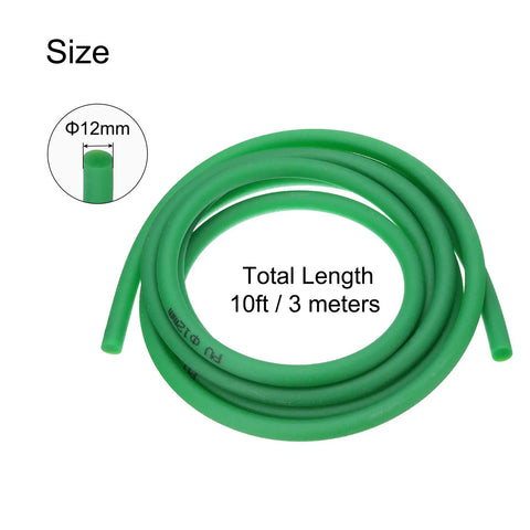 12mm Round Polyurethane Drive Belt, 3m Length Green PU Rough Surface Belt For Transmission, Tough As Nails Heavy Duty, High Tension, Abrasion Resistant, Oil Proof, Waterproof And Chemical Resistant