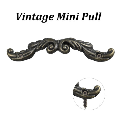 12 Pack Antique Bronze Decorative Arch Pulls 3 Inch By 0.6 Inch Zinc Alloy Mini Handles With 54mm Hole Spacing, vintage hardware