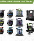Various models compatible with Green 6 Inch Tough Stain Brush Tool With Removable Nozzle For Deep Clean On All Carpet Cleaning Machines