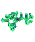 Aluminum Alloy Disc Brake Rotor Bolts 12 Piece Set For Mountain Road And Fixed Gear Bikes Green Screws