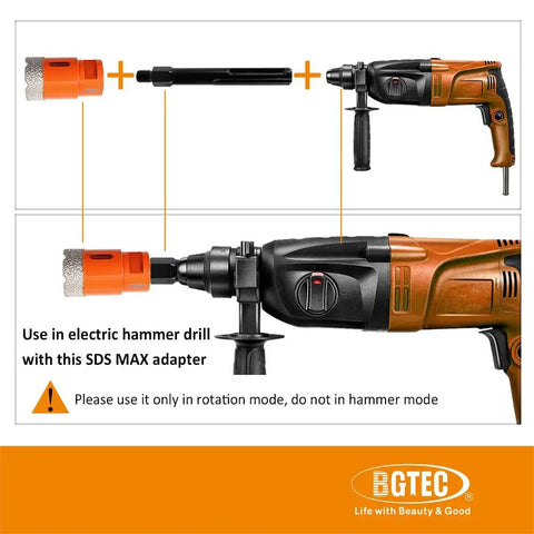 One Piece Core Drill Adapter 5/8-11 to SDS MAX Shank for Hammer and Rotary Hammer Drills Lets You Use Diamond Core Bits for Granite