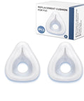2 Pack Replacement Cushion For AirFit F20 Medium, white liquid silicone cushions with packaging box.