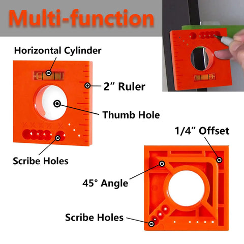 Two Pack Offset Ruler With Level 5 In 1 Multifunction Marking Tool For Parallel Lines And Pro Grade Scribing Marks For Screws Or Cutting Great For Quick Trim And A Perfect Fit In Woodworking Projects