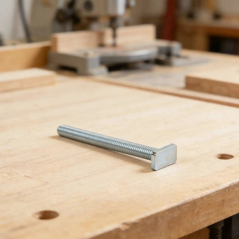 Metal bolt from Heavy Duty M8 T Slot Track Jig Fixture For Milling Machines And Woodworking Tables T Slot Rail Clamp