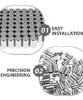 100Pcs Hydraulic Hose Fitting Ferrules Stainless Steel High Pressure Crimp Sleeves Pipe Couplings for Easy Install