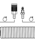 Heavy Duty Quarter Inch Air Plug With Hose Barb Slick Steel Construction Rock Solid 300 Psi Rating Badass Industrial Grade 10 Piece Pack piping diagram.