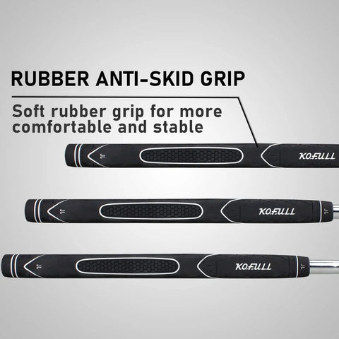 Close-up of rubber grip on 35 Inch Right Handed Golf Putter For Men With Rubber Grip Blade Design, Durable Indoor Outdoor Training Putter