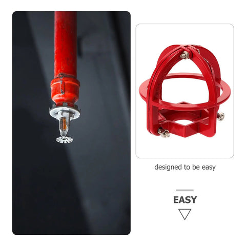 Tough As Nails Fire Sprinkler Head Guard Cover Bump Proof Protector Cage red shield and sprinkler head for safety systems