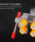 Mini Suction Vise Clamp With 360 Degree Swivel Head Grabs Tight On Smooth Desks For No Sweat Mounting, supports round and square objects.