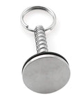 Stainless steel hatch pull handle with spring for marine use; 2-inch length, 1/4-inch diameter.