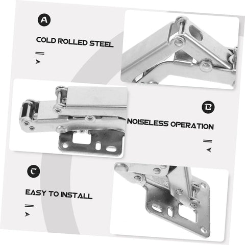 Operitacx 2Pcs heavy-duty concealed door hinges, cold rolled steel, front view
Operitacx concealed door hinge set, side view showing mounting plate, cold rolled steel
Close-up of Operitacx concealed hinge components in cold rolled steel
Installed Operitacx concealed hinges on door frame with mounting plates