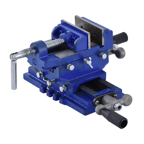 Heavy Duty 4 Inch Cast Iron Bench Vise With Precision Flat Tongs And Two-Way Movement Platform for DIY projects.